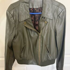 Free People Sage Leather Jacket